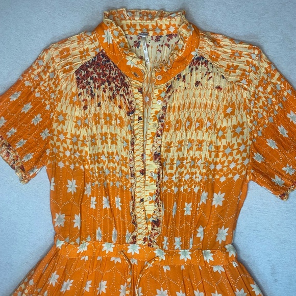 Free People Orange Boho Maxi Dress - Picture 6 of 9